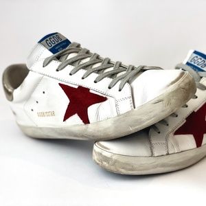 (MEN'S) Golden Goose Superstar Gold/Red Men